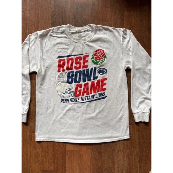 2017 Penn State Nittany Lion Rose Bowl Long Sleeve‎ T Shirt Large White - Picture 1 of 7